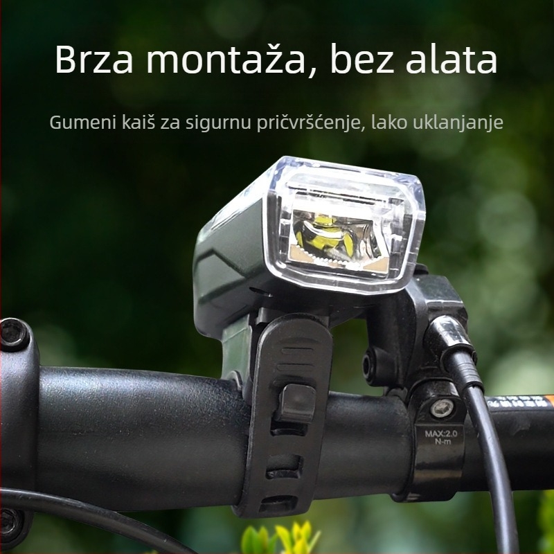 BL LCD digitalna prednja svjetiljka za planinske i cestovne bicikle – antirefleksivna, visoka svjetlost, prilagodljiv LED set za biciklizam