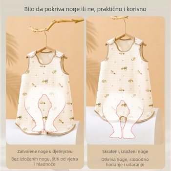 Spavaća vreća za bebe i djecu, bez rukava, vestni stil, zaštita trbuha, za klimatizirane sobe, sve sezone