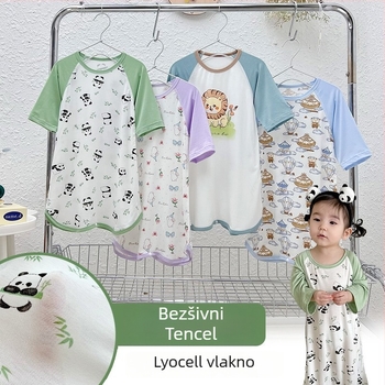 Dječje pidžame od modala s Tencelom, crtani uzorak, 0-3 godine, ljeto