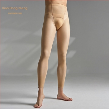 Muške termalne hulahopke s flisom, vertikalnim prednjim otvorom, oblikovanje i podizanje stražnjice, 70–80% elastana, debeli pleteni materijal