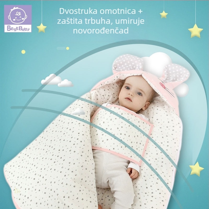 Beautiful Baby dječji spavaći vreć s debelim pamučnim podstavom, u stilu omotnice, s odijeljivim rukavima, perivo