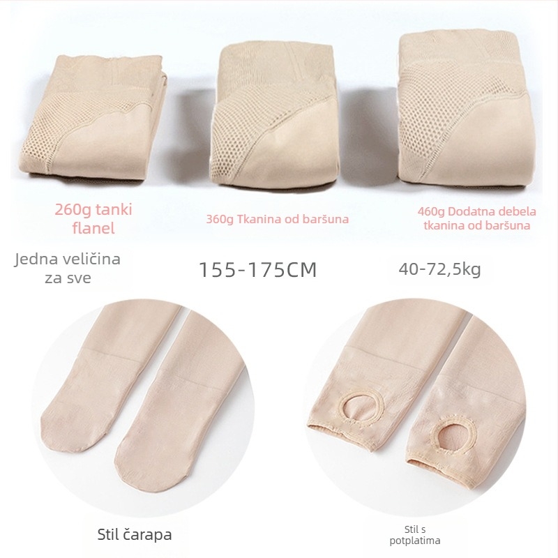 Flis podstavljene, visoki struk, legice s uzorkom riblje kosti za podizanje stražnjice, od najlona