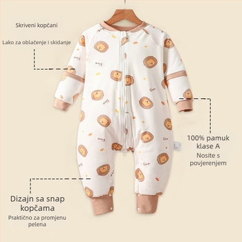 Spavaći vreć za bebe s odijeljenim nogama, konstantna temperatura, odvojivi rukavi, periva, 95% pamuk