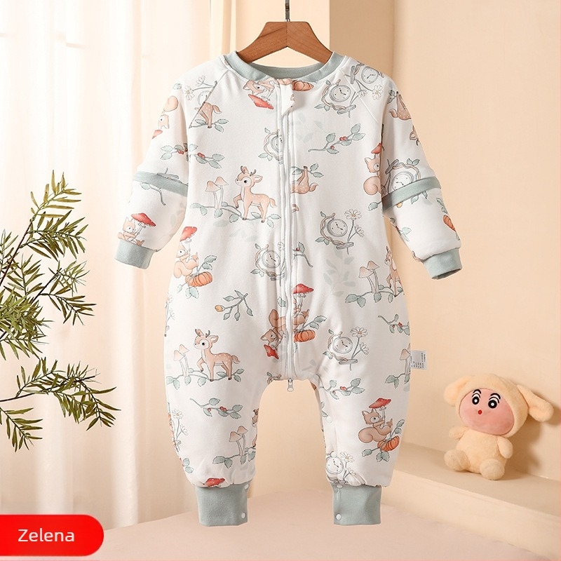 Spavaći vreć za bebe s odijeljenim nogama, konstantna temperatura, odvojivi rukavi, periva, 95% pamuk