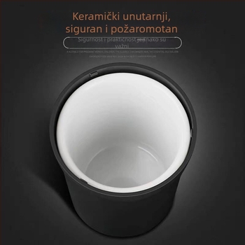 Auto pepeljara s keramičkom unutarnjom vloškom i poklopcem lampe, višefunkcionalna, za automobil i dom, Jiafeng marka, model keramična vložka, težina 400 g