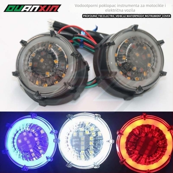 Univerzalna LED signalizacija za motocikl i električno vozilo – okrugli dizajn, 12V, LED, višebojna (bijela/plava/crvena), trajanje 30.000 sati