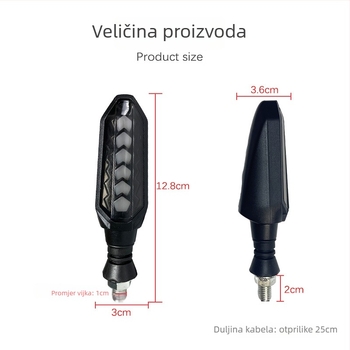 LED signalizator za motocikle, univerzalno 12V, model CC-035, ABS kućište, s pulsirajućim i skenirajućim svjetlom