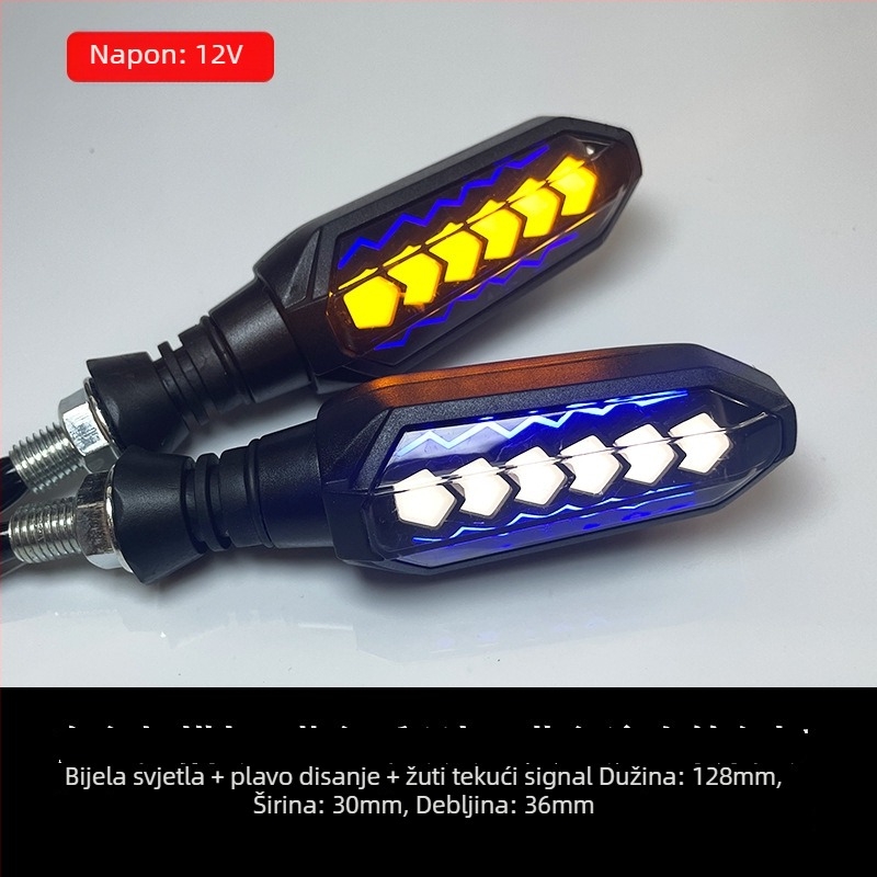LED signalizator za motocikle, univerzalno 12V, model CC-035, ABS kućište, s pulsirajućim i skenirajućim svjetlom