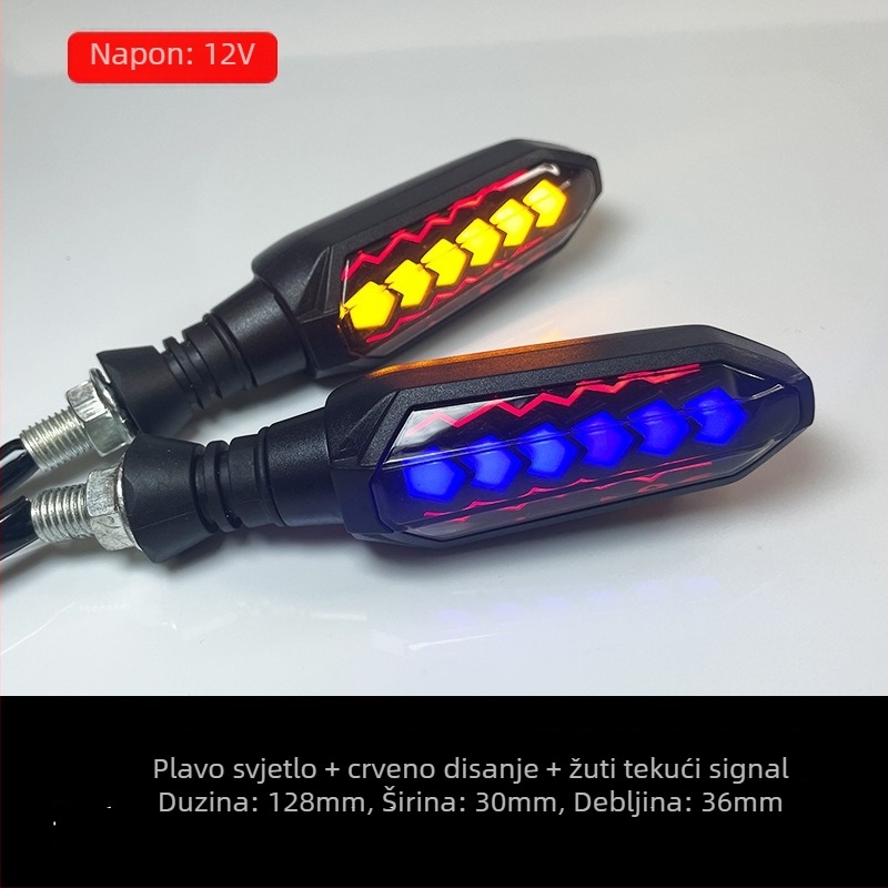 LED signalizator za motocikle, univerzalno 12V, model CC-035, ABS kućište, s pulsirajućim i skenirajućim svjetlom