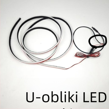Hongqi H5 U-oblike LED traka rasvjete, višestruke funkcije, kompatibilna s lampama u stilu H9, model 324, silikon, 12V