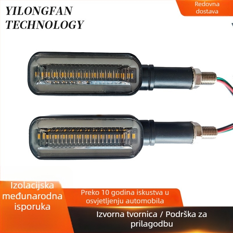 Indikator smjera za motocikl, 24 LED, sekvencijski prikaz, 12V DC, 2835SMD, ABS+PC, Model A-035