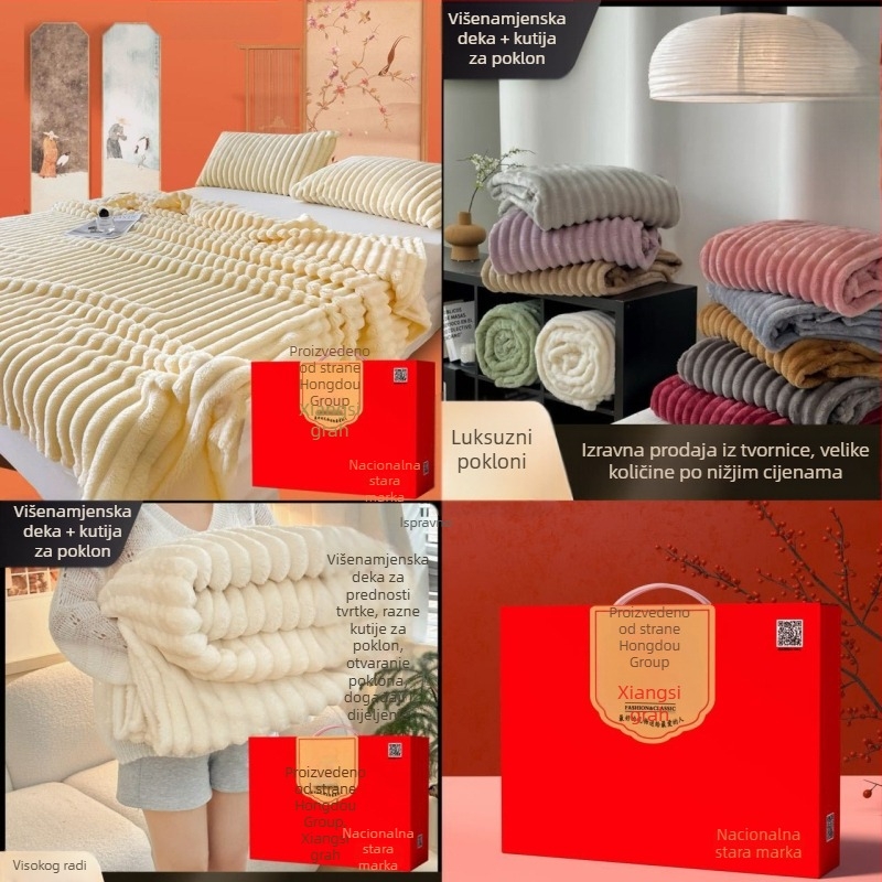 Ćebe Acacia bean, materijal: drugi, pogodno za jesen i zimu, moderan minimalistički dizajn, mogućnost prilagodbe.