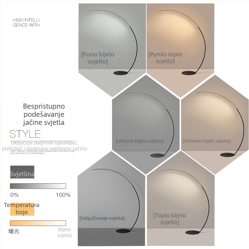 Stajaća LED lampa, nordijskog stila, sjenilo od željeza, raspon osvjetljenja 10–15 m², 220V