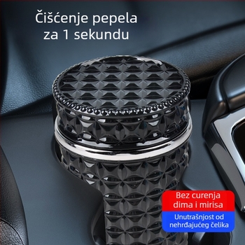 Automobilska pepeljara s poklopcem, metal, model 013, graviranje