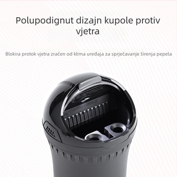 Pepeljara za auto s LED HY-412, marka YAC – višenamjenski kreativni dizajn