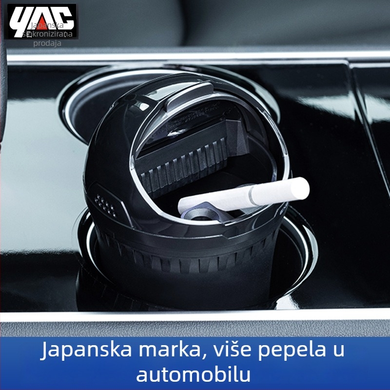 Pepeljara za auto s LED HY-412, marka YAC – višenamjenski kreativni dizajn