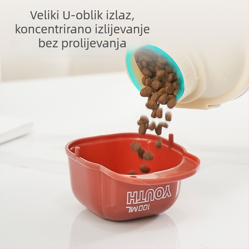 Kontejner za hranu za kućne ljubimce — zapečaćen, otporan na vlagu, plastičan, 1600 ml, za mačke i pse