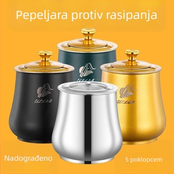 Nerđajući čelični automobilski pepeljak tip bubanj, otporan na vjetar, minimalistički dekorativni dodatak