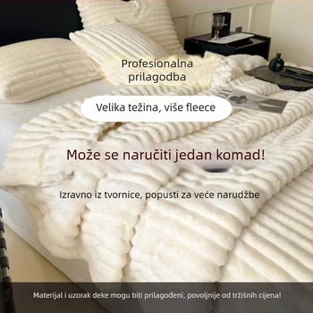 Debela deka za kauč, poliester vlakno, jednobojna, 500–800 g, pogodna za sve sezone, moderni minimalistički stil