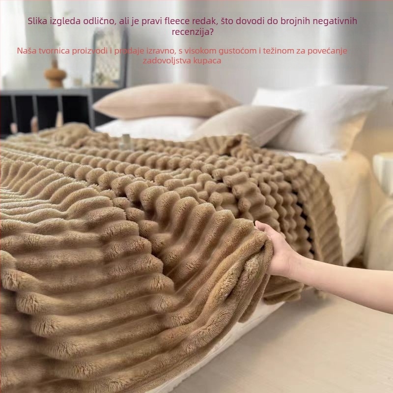 Debela deka za kauč, poliester vlakno, jednobojna, 500–800 g, pogodna za sve sezone, moderni minimalistički stil