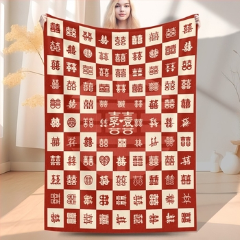 Debela flanel deka, svatbeni stil, 230–300 gsm, prilagodljiv dizajn