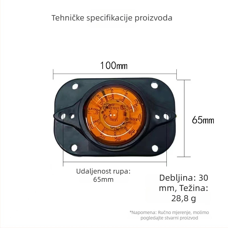 LED kutna svjetla za kamion, vodootporna, 12-24V, 6W, model SL-5028