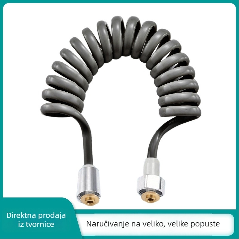 Toaletni sprej s teleskopskim crijevom i oprugom — model: Spring tube; materijal: kompozitni materijali; ugradnja: vijčana; radni tlak: normalan; stil: moderni minimalizam
