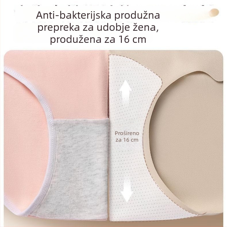 Ženske gaćice od ice silk, vanjski najlon, podstava od mulberry silk, srednji struk, jedinstven uzorak