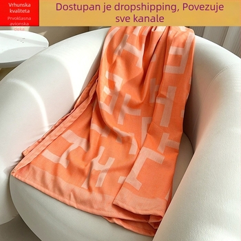 Avionska deka — cvjetni uzorak, nordijski stil, poliester, 300–499 g, proljeće–jesen, premium