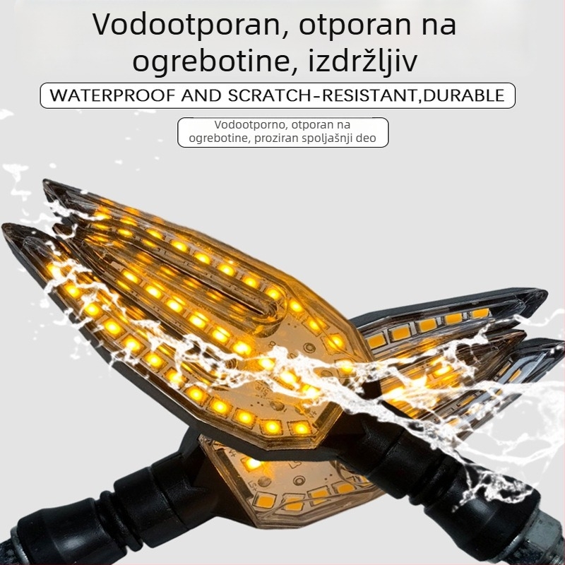 LED pokazivač smjera za motocikl u obliku harpoon, dnevno svjetlo, HY008, 12V, LED, za motocikle, električna vozila, skuteri, teren, vijek trajanja 70.000 sati