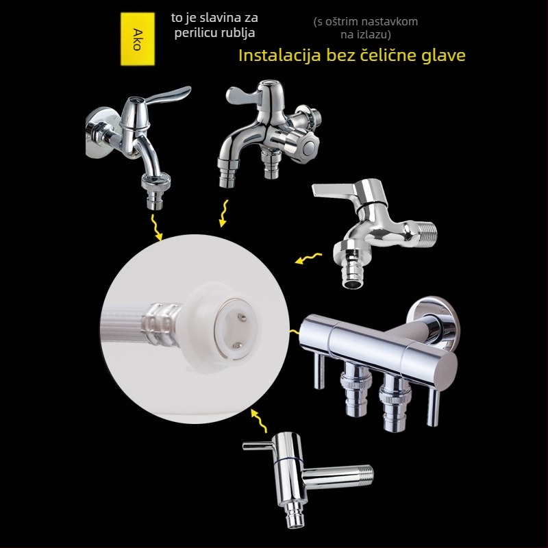 Univerzalna produžna cijevza dovod vode za perilicu rublja i ledenicu, PU materijal, model 056, brend Water refreshing heart, stil Modern simplicity