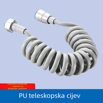 Teleskopska tuš cijev, nehrđajući čelik/ABS, atmosferski tlak, radna temperatura 0-90°C, montaža: teleskopskog