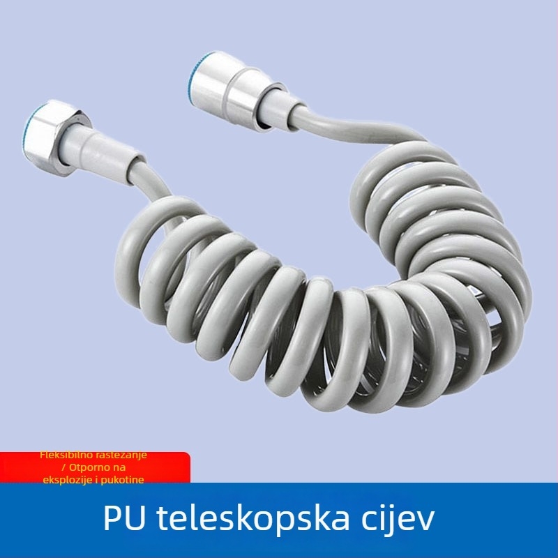 Teleskopska tuš cijev, nehrđajući čelik/ABS, atmosferski tlak, radna temperatura 0-90°C, montaža: teleskopskog