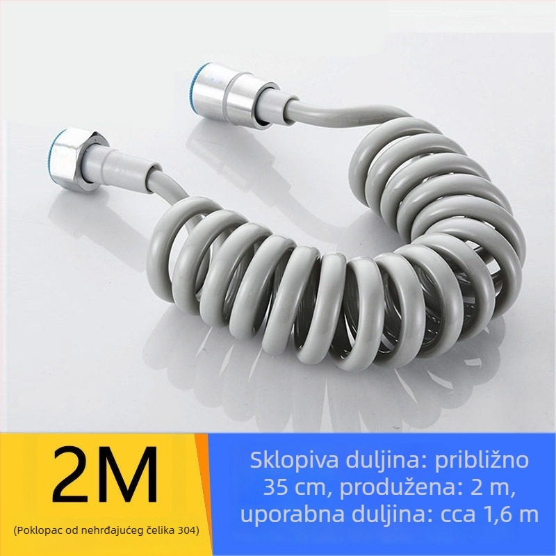 Teleskopska tuš cijev, nehrđajući čelik/ABS, atmosferski tlak, radna temperatura 0-90°C, montaža: teleskopskog