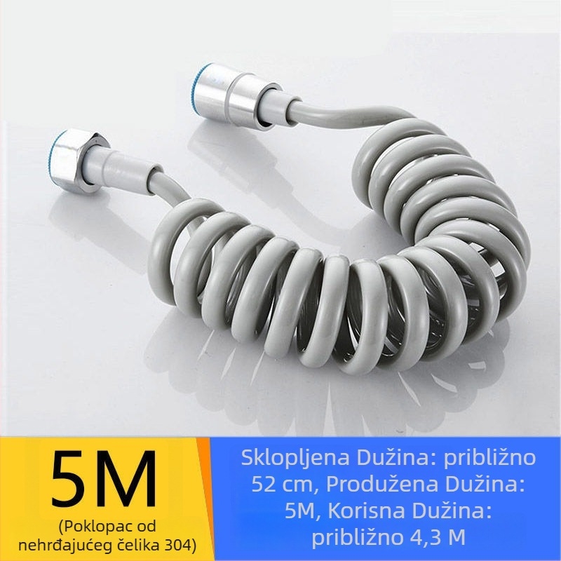 Teleskopska tuš cijev, nehrđajući čelik/ABS, atmosferski tlak, radna temperatura 0-90°C, montaža: teleskopskog