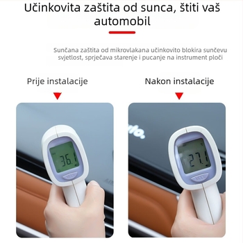 Kožna unutarnja podložka za automobil za središnju konzolu i ploču, zaštita od sunca • Materijal: Koža • Prilagodba: Ne • Brand: Drugo