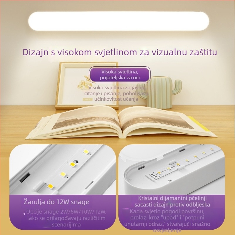 Stolna lampa s ugrađenom litijskom baterijom, daljinsko upravljanje, noćna i učna lampica za dom studenata, CE certifikat, ≤36V