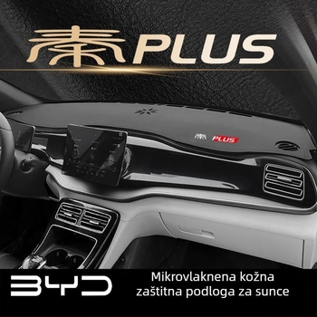 Kožna podloga za središnju konzolu, zaštita od sunca BYD Qin Plus EV Intelligent Driving Edition, s tiskanim logom marke