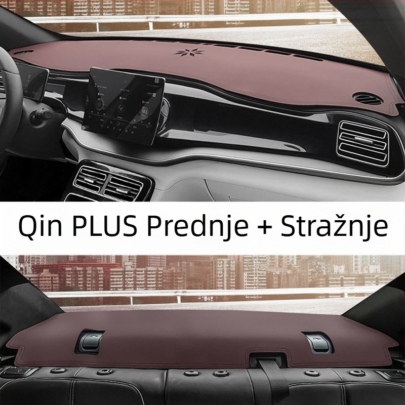 Kožna podloga za središnju konzolu, zaštita od sunca BYD Qin Plus EV Intelligent Driving Edition, s tiskanim logom marke