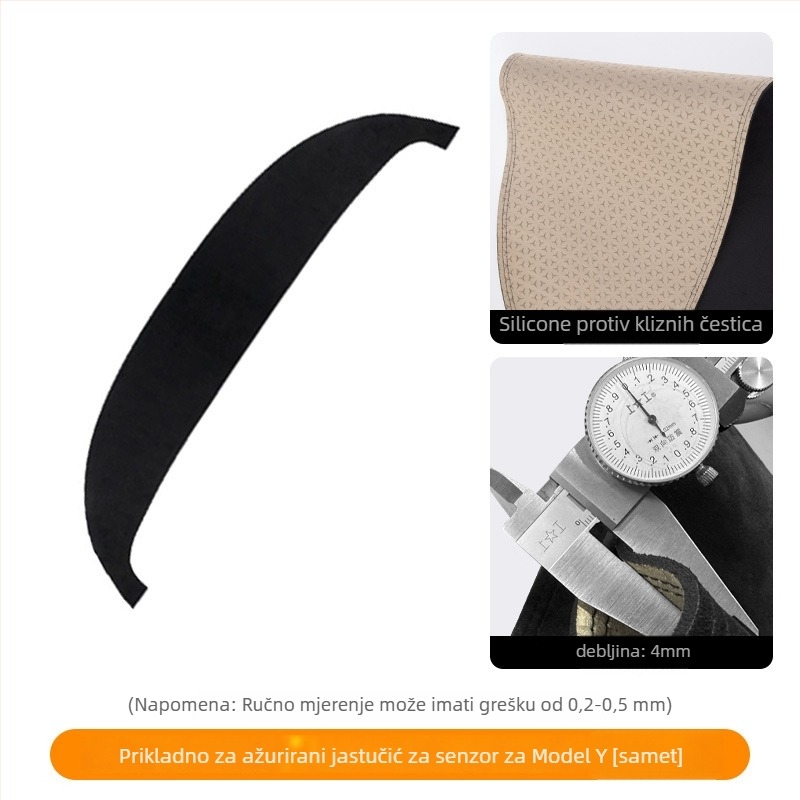 Mata za središnju konzolu i ploču za Tesla Model Y i Model 3 – velur, sve sezone, protuklizno