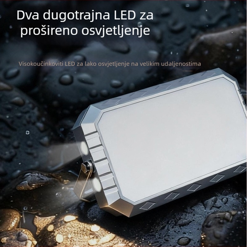 LED kamping radna svjetiljka s bežičnim punjenjem, magnetska prijenosna visoke svjetline, 5W, 3.7V baterija