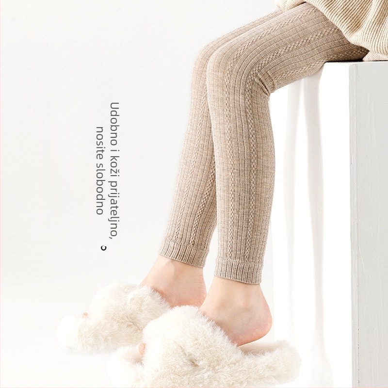 Dječje Capri pletene tajice, mješavina najlona i poliestera, srednja debljina, unisex, za proljeće i jesen