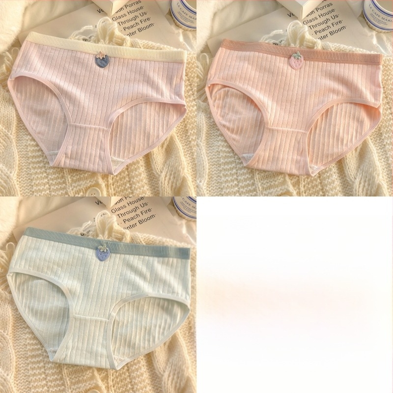 Djevojčice bezšivne pamukaste gaćice, srednjeg pojasa, prozračne, antibakterijske