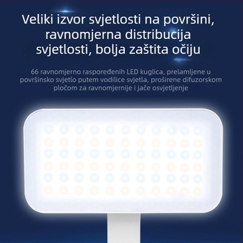 Sklopiva stolna lampa za zaštitu očiju, glasovno upravljanje, inteligentno USB napajanje, plastično sjenilo, noćna svjetiljka i svjetlo za učenje