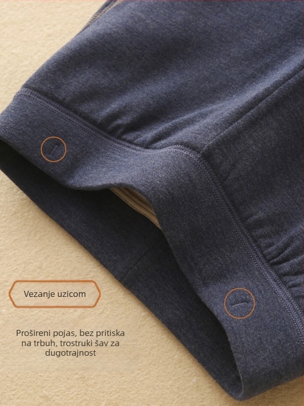 Dječje trostruko termo hlače za jesen-zimu, Silk-Wool tkanina, srednji pojas, za djecu iznad 8 godina (više od 140 cm), Amber Tong.