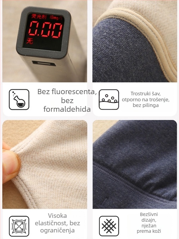 Dječje trostruko termo hlače za jesen-zimu, Silk-Wool tkanina, srednji pojas, za djecu iznad 8 godina (više od 140 cm), Amber Tong.