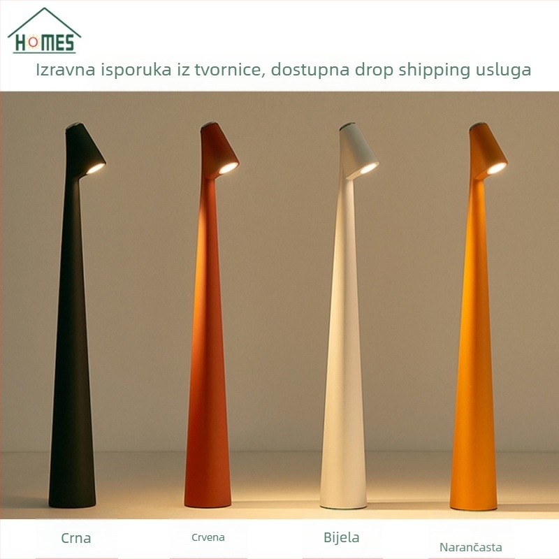 Stolna lampa s dodirnim upravljanjem, metalni abažur, USB napajanje, CE potvrda, napon do 36V