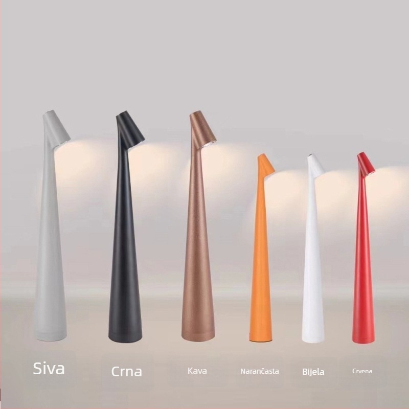 Stolna lampa s dodirnim upravljanjem, metalni abažur, USB napajanje, CE potvrda, napon do 36V