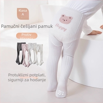 Dječje tajice za djevojčice, jacquard pleteni, prozračni pamuk, jednofarbeni uzorak, Class A kvaliteta, za bebe i malu djecu