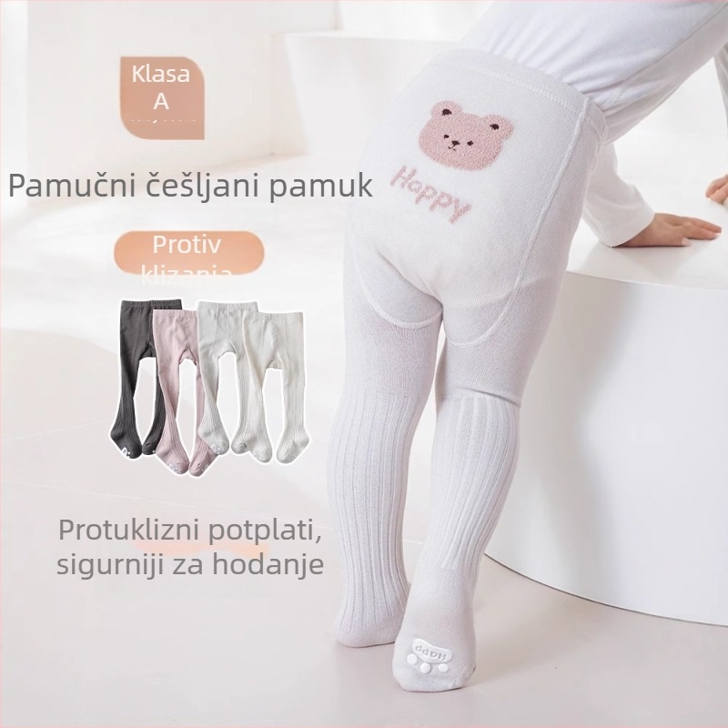 Dječje tajice za djevojčice, jacquard pleteni, prozračni pamuk, jednofarbeni uzorak, Class A kvaliteta, za bebe i malu djecu